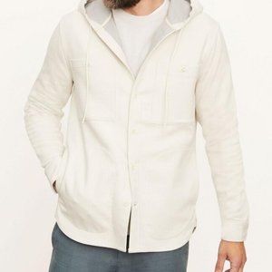 VINCE hooded jacket NWT Men windbreaker white Double Face Hoodie Hoody - Medium